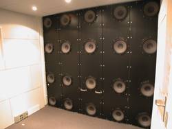 Low Frequency Test Facility - wall with speakers